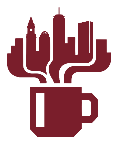 Brewing in Boston, mug and Boston skyline mark